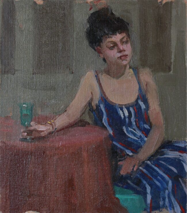 Nancy Chaboun Painting Coleen Unframed Oil Sketch