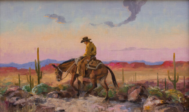 Patricia McGeeney Painting Lonesome Rider Oil on Linen