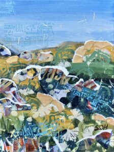 Sara Ware Howsam Painting Castlewood Canyon Triptych #1 Acrylic Mixed Media on Canvas