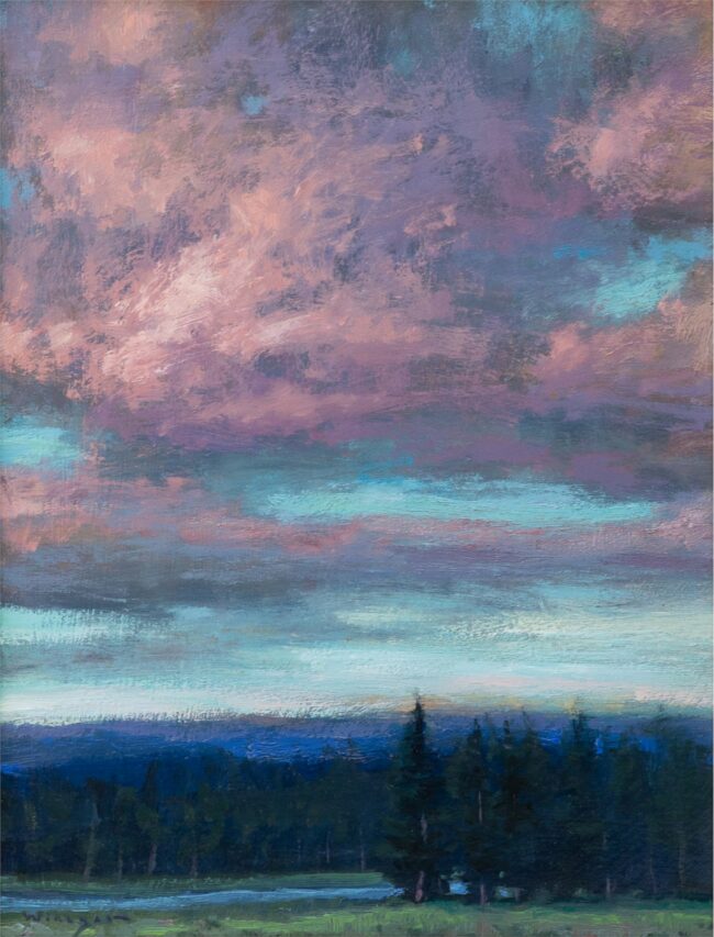Seth Winegar Painting High Country Evening Oil on Panel