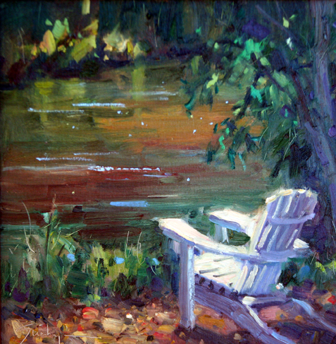 Susie Hyer  Seating For One Oil on Linen