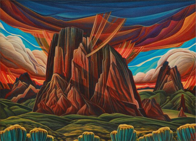 William Haskell Painting Garden of the Gods Acrylic on Panel