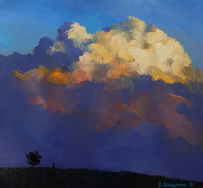 Alexandr Onishenko Painting Happy Sky Oil on Canvas