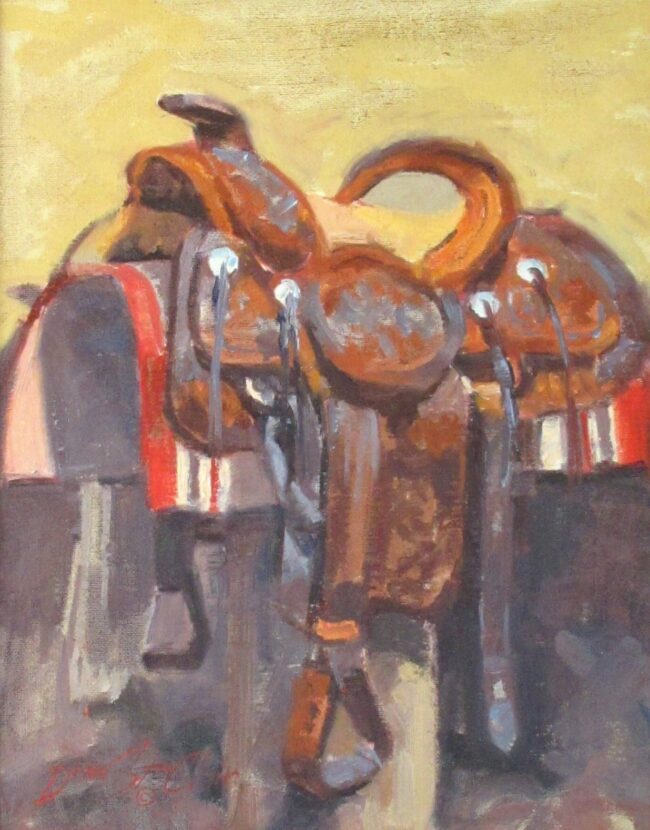 Dean St. Clair Painting Saddle Stud Oil on Canvas