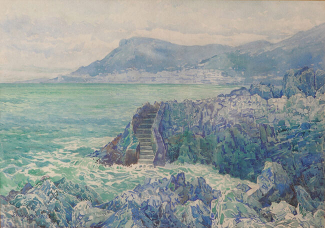 Gunnar Widforss Painting Seascape Watercolor