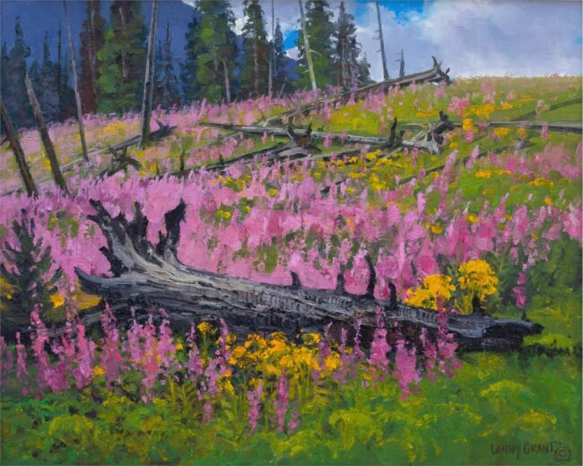 Lanny Grant Painting Fireweed Oil on Canvas