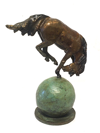 Lisa Gordon Sculpture Buckaroo Ball II Bronze