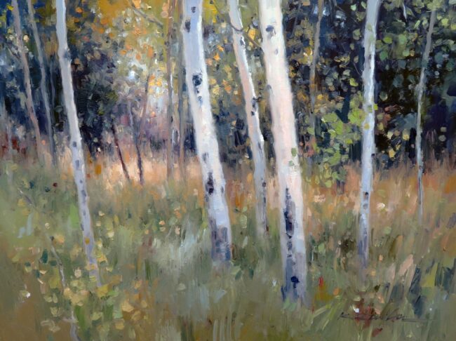 Kate Kiesler Painting The Forest For The Trees Oil on Board