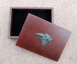 Walter Matia Functional Huntsman Treasure Box - Bronze Raven Bronze & Wood