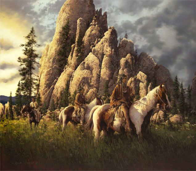 Bruce Cheever Painting The Searchers Oil on Linen Panel