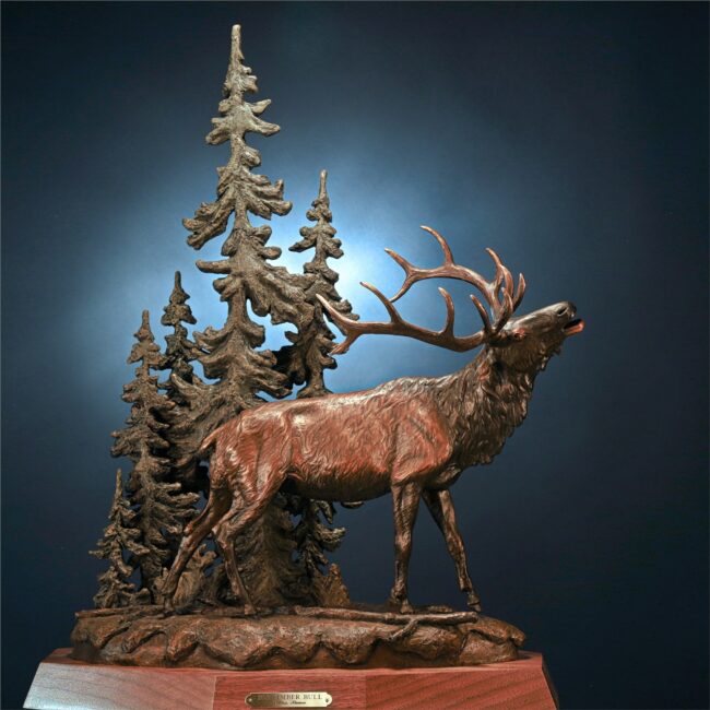 Chris Navarro Sculpture Big Timber Bull Bronze