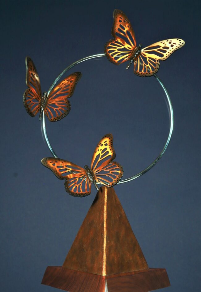 Chris Navarro Sculpture Butterfly Dance Bronze