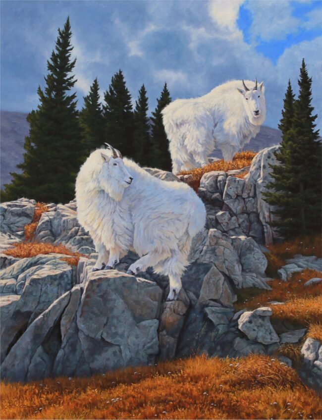 Cody Oldham Painting Alpinists Oil on Canvas
