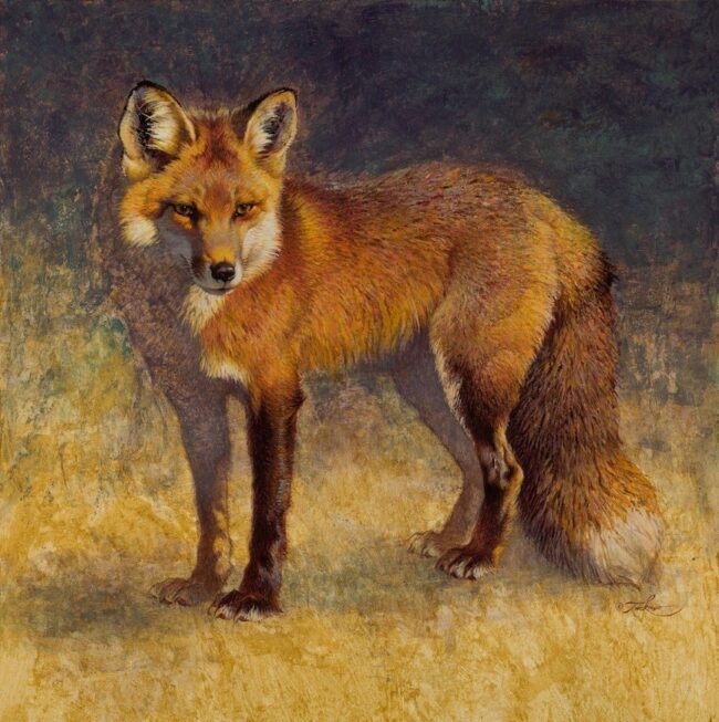 Ezra Tucker Painting A Foxy Beauty Acrylic on Board
