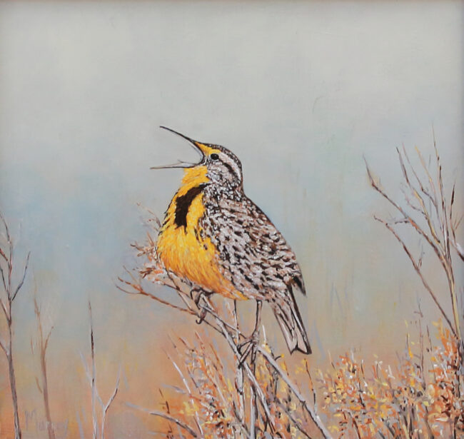 Karla Murray Painting Song of the Meadowlark Oil on Board