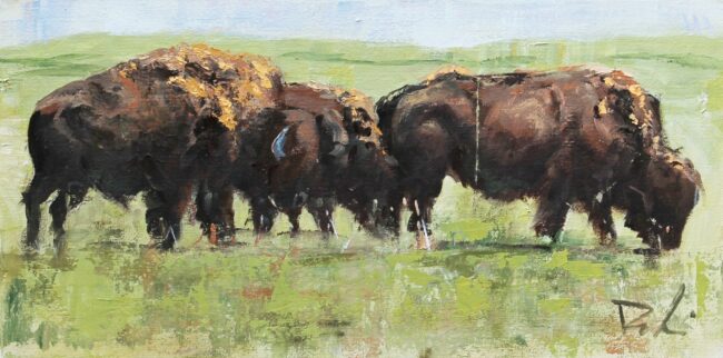 Richard Rodriguez Painting Prairie Gold Oil on Canvas