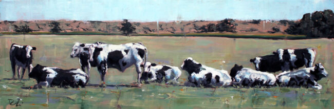 Richard Rodriguez Painting The Holstein's Oil on Canvas