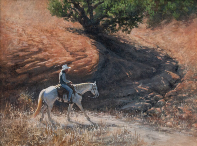 Sarah Phippen Painting Walking the Arroyo Oil on Linen