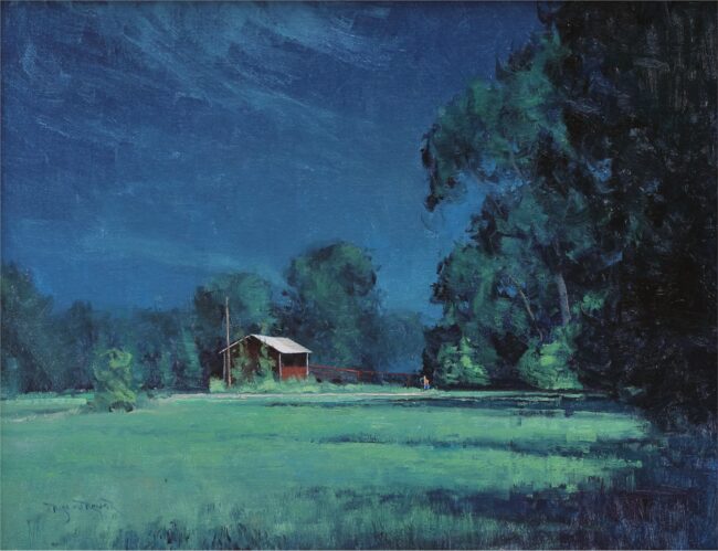 Ben Bauer Painting Hugo By Moonlight Oil on Board