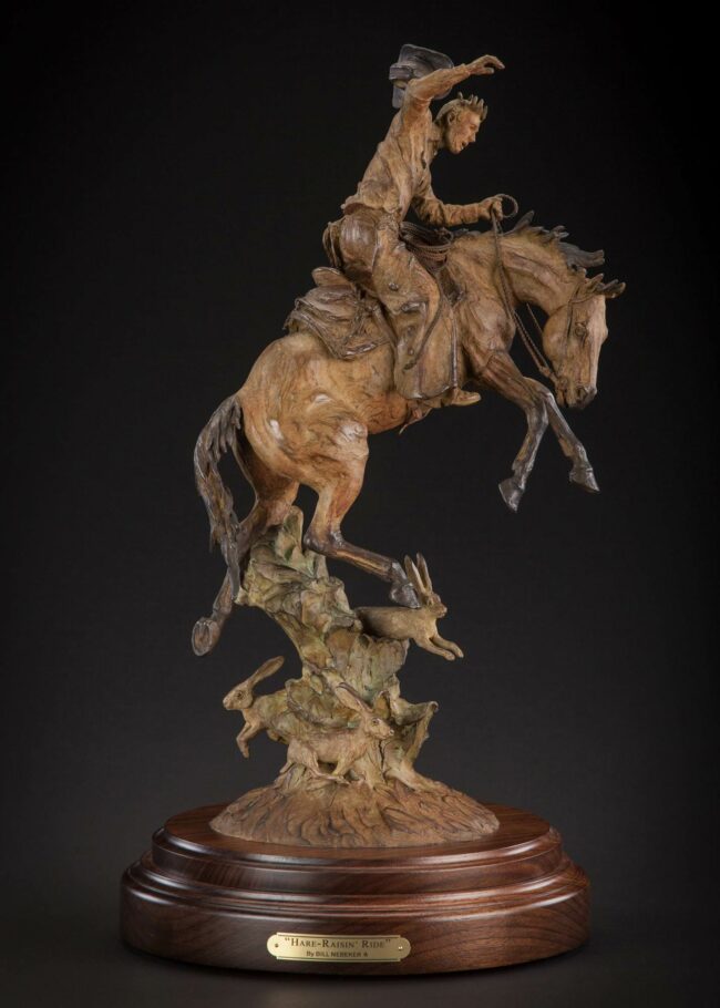 Bill Nebeker CA Sculpture Hare Raisin' Ride Bronze