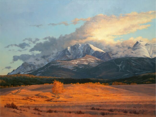 Darcie Peet Painting Half Hour 'Till Sundown - Pikes Peak North Oil on Linen
