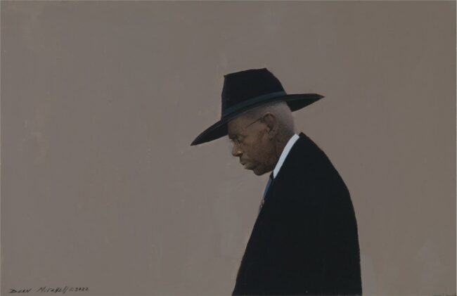 Dean Mitchell Painting Preacher Acrylic on Board