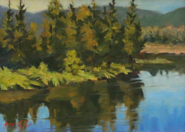 Dean St. Clair Painting Peaceful Waters Oil on Canvas