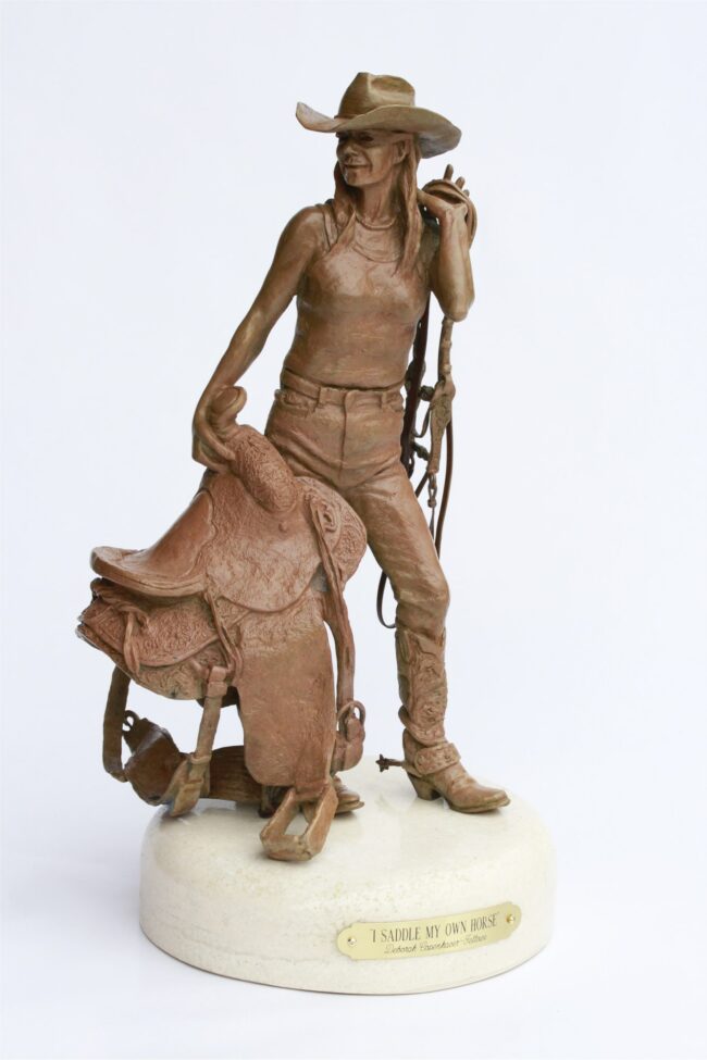 Deborah Copenhaver-Fellows Sculpture I Saddle My Own Horse Bronze