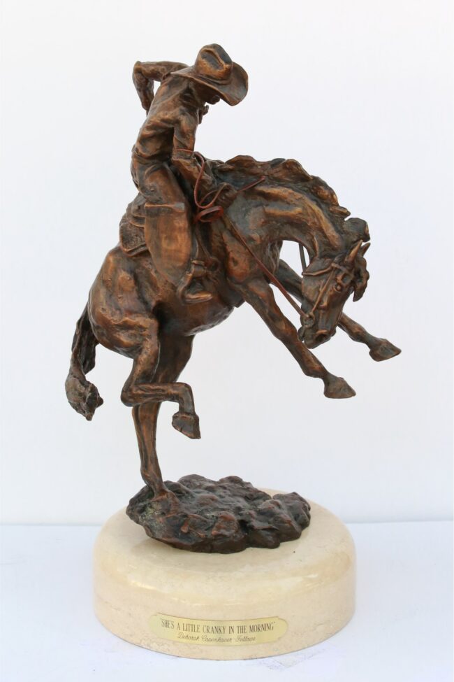Deborah Copenhaver-Fellows Sculpture She's a Little Cranky in the Morning Bronze
