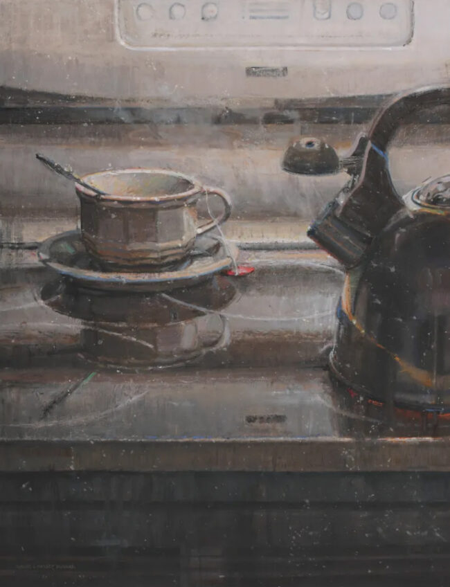 Dianne Massey Dunbar Painting Sleepy Time Tea Oil on Board