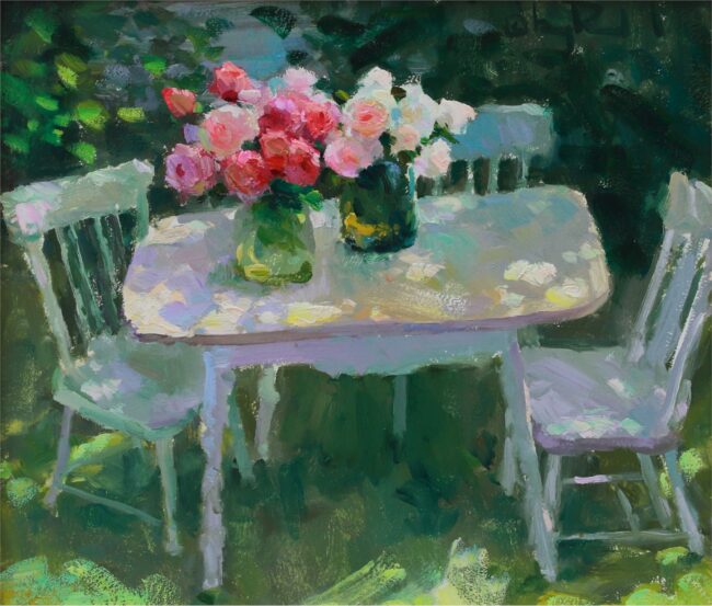 Gregory Packard Painting Lunch Date Oil on Panel