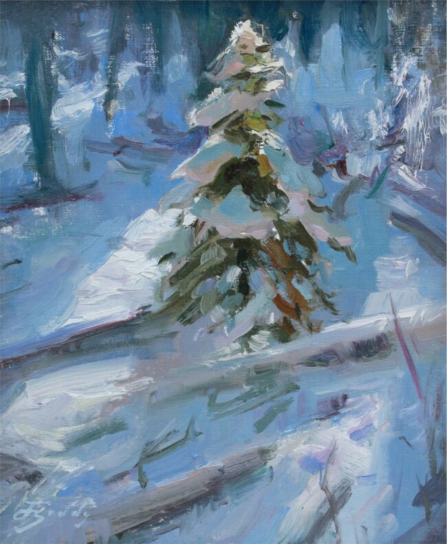 Jared Brady Painting Winter Afternoon Oil on Linen