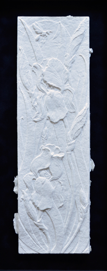Jeremiah Welsh Sculpture Wasp and Irises Paper Cast