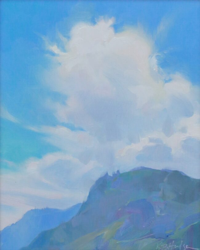 Kathleen Hudson Painting Cloud Over Cheyenne Mountain Oil on Linen