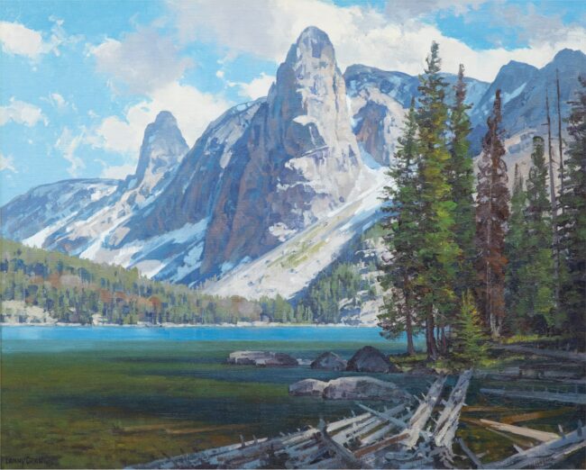 Lanny Grant Painting Lost Eagle Peak Oil on Canvas