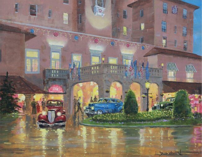 Lindsay Dawson Painting Broadmoor Lights Oil on Canvas