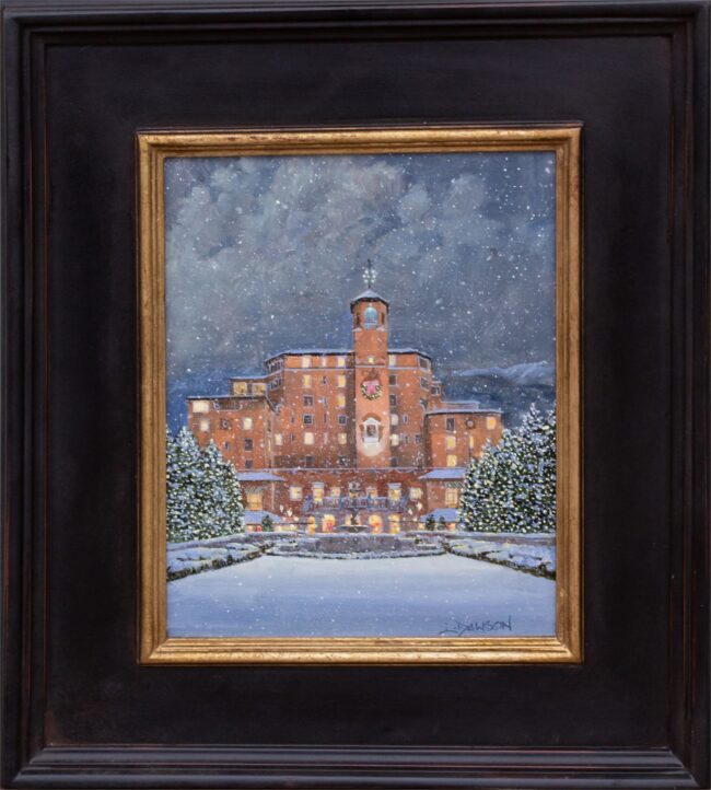 Lindsay Dawson Painting Winter Wonderland Commission Oil on Canvas