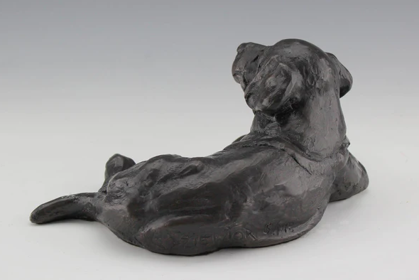 Mark Dziewior Sculpture Just Chillin' - Black Patina Bronze