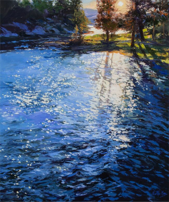 Martha Mans Painting Evening Light (Firehole River