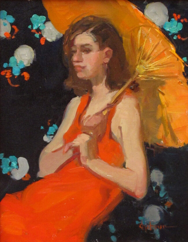 Nancy Chaboun Painting Tangerine Dreams Oil on Board
