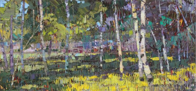 Robert Moore Painting 70 In The Shade Oil on Board