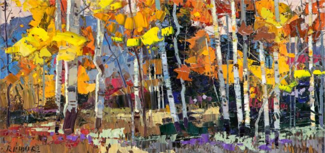 Robert Moore Painting Autumn's Welcome Oil on Board
