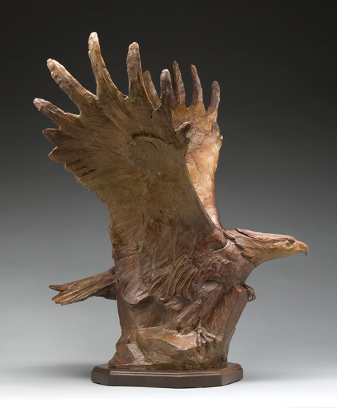Sandy Scott Sculpture Rock of Liberty (Eagle) Bronze