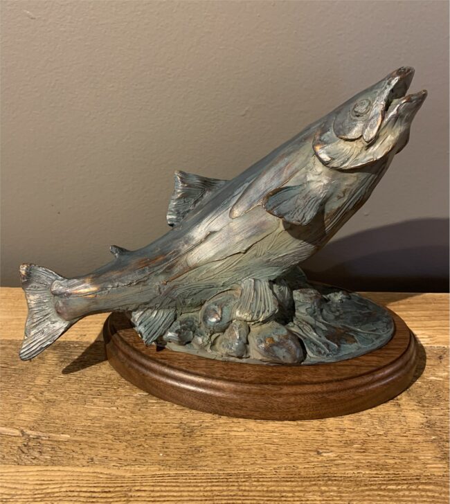 Sandy Scott Sculpture Trout I Bronze