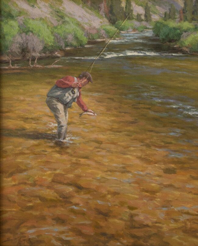Scott Yeager Painting The Release Oil on Board