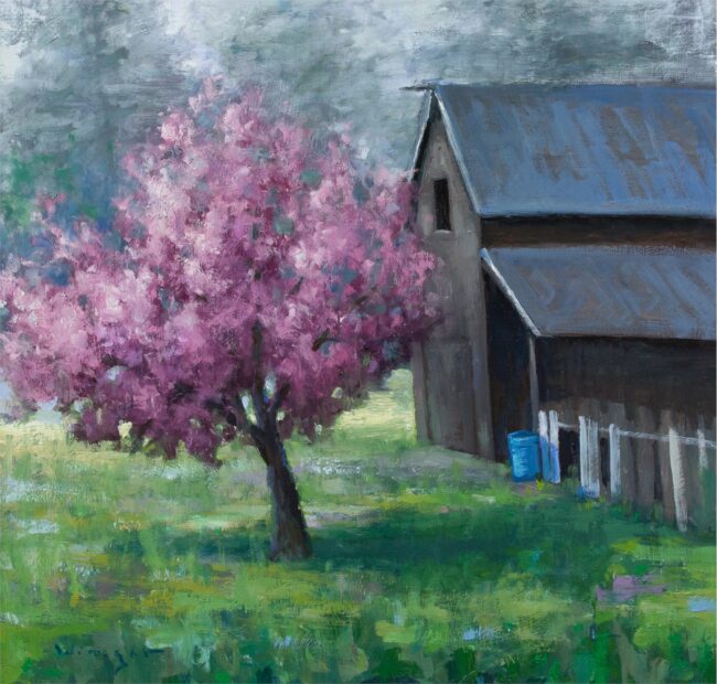 Seth Winegar Painting A Touch of Spring Oil on Panel