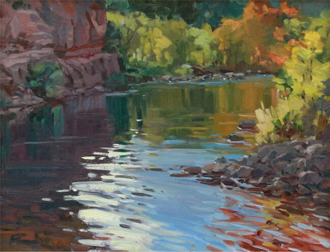 Susie Hyer  Oak Creek Autumn Oil on Panel