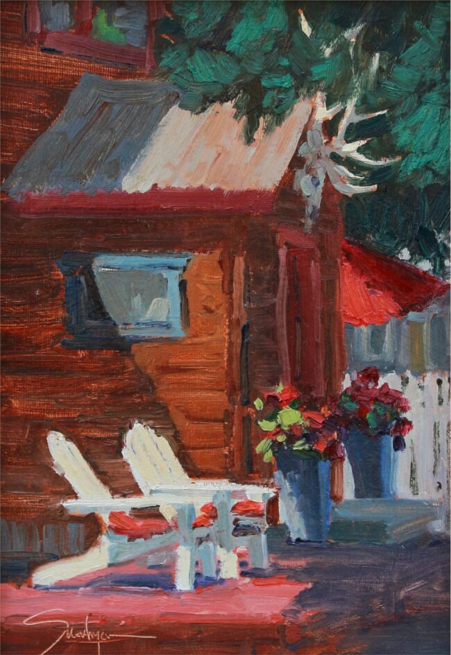 Susie Hyer  Sunny Seat Oil on Panel