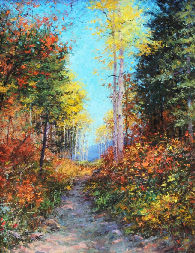 Bill Inman Painting Pathway To The Rockies Oil on Canvas