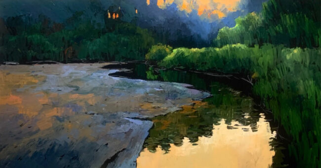 Alexandr Onishenko Painting Blue Lagoon Oil on Canvas